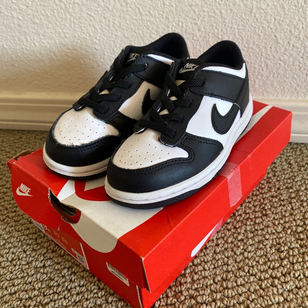 Nike Dunk Low Panda Black White Kids